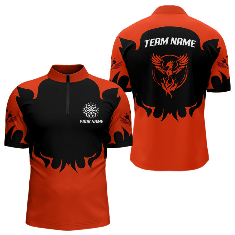 Blisscorners Maroon Phoenix Wings Dart Arrow Darts Shirt For Men - Custom Team & Player Name LM1625