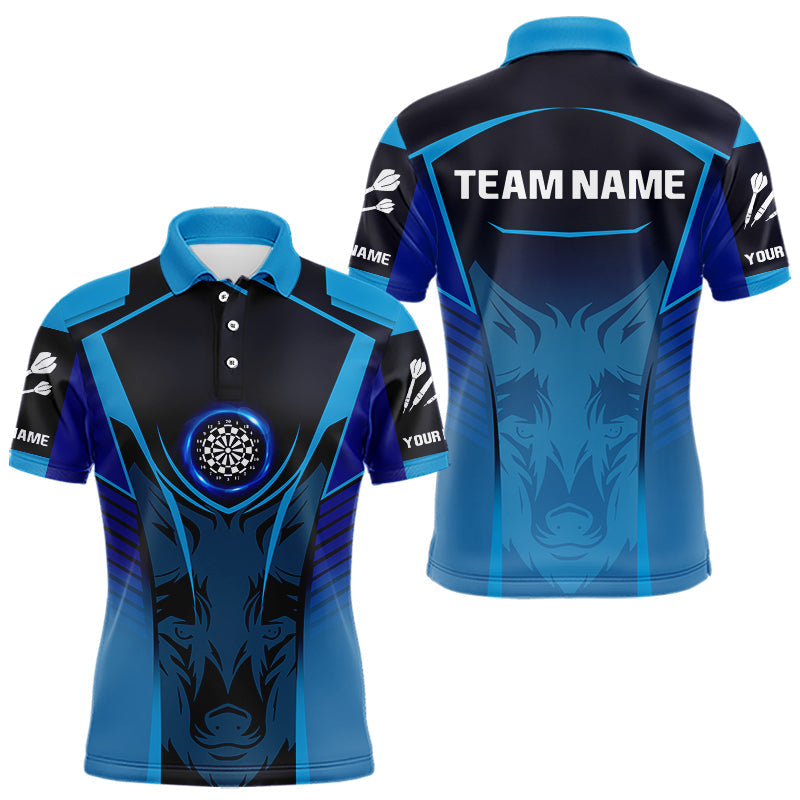 Blisscorners Azure Lightning Dartboard Darts Shirt For Men - Custom Team Name - Darts Jersey