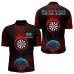 Blisscorners Thunder Dartboards Men's Darts Shirt - Custom Name & Team | Opt1 - Blue Red LM3006