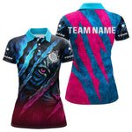 Blisscorners Blue & Pink Claw Scratch Fierce Tiger Darts Shirt For Men - Custom Team Name LM1625