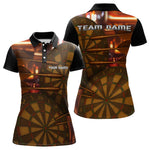Blisscorners Gold Dartboard & Dart Arrows Pattern, Darts Team Shirt For Men - Customizable Name