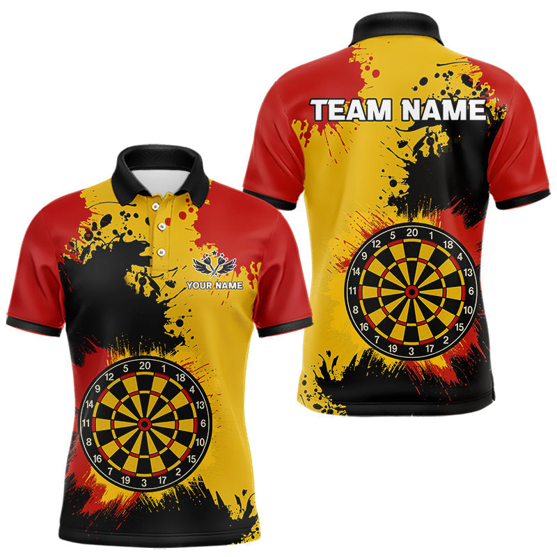 Blisscorners Colorful Grunge Pattern & Dartboard, Darts Team Shirt For Men – Customizable Name