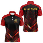 Blisscorners Black & Red Geometric Men's Dart Shirt - Custom Name Shirt For Dart Players MT1006
