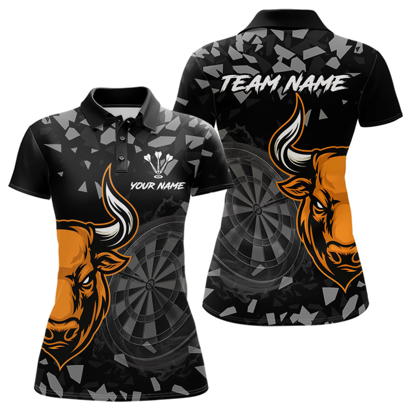 Blisscorners Bull & Dartboard Custom Grunge Men's Darts Polo Shirt - Darts Team Jersey 1 LM1307
