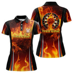 Blisscorners Flaming Hand Holding Dart Arrow Men's Darts Shirt - Custom Name For Darts Jersey MT2306