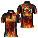 Blisscorners Flaming Hand Holding Dart Arrow Men's Darts Shirt - Custom Name For Darts Jersey MT2306
