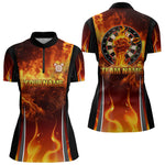Blisscorners Flaming Hand Holding Dart Arrow Men's Darts Shirt - Custom Name For Darts Jersey MT2306
