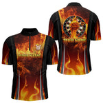 Blisscorners Flaming Hand Holding Dart Arrow Men's Darts Shirt - Custom Name For Darts Jersey MT2306