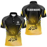 Blisscorners Menâ€™s Darts Shirt With Phoenix And Yellow Halftone Pattern, Custom Name Option