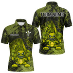 Blisscorners Crazy Rabbit Dartboard Arrows Grunge Darts Shirt For Men - Custom Name & Team | Opt2 - MilitaryLM3006