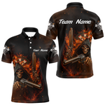 Blisscorners Flaming Grim Reaper Custom Name Darts Jersey For Men - Skull Darts Shirt For Players LM1506