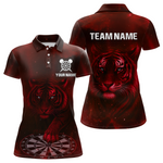 Blisscorners Red Galaxy Tiger Dartboard Men's Darts Team Shirt - Custom Name For Darts Jersey LM1506
