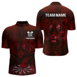 Blisscorners Red Galaxy Tiger Dartboard Men's Darts Team Shirt - Custom Name For Darts Jersey LM1506