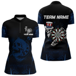 Blisscorners USA Gothic Skull Dartboard Men's Darts Team Shirt - Custom Name For Players MT1706