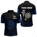 Blisscorners USA Gothic Skull Dartboard Men's Darts Team Shirt - Custom Name For Players MT1706