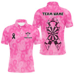 Maxxcorners Ribbons Dartboard Custom Pink Darts Shirt For Men - Personalized Name For Players MT0307