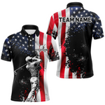 Blisscorners Patriotic Golf Polo Shirts Custom for Men and Women Golf Shirts Personalized LM2007