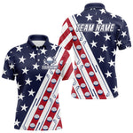 Blisscorners Custom American Golf Polo Shirt Patriotic Golf Shirts for Men Women Team Name LM2007