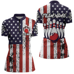 Blisscorners US Patriotic Bowling Shirts Custom American Bowling Jersey for Men Women Team