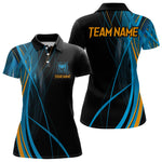 Blisscorners Custom Blue and Black Golf Polo Shirt for Men Women Golf Shirts Team Golf Apparel LM2007