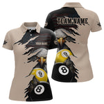 Blisscorners Personalized American Flag Eagle 8 & 9 Billiard Jersey for Men Billiard Shirt Polo & 1/4 Zip