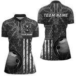 Blisscorners Custom Eagle US Flag Bowling Men Bowling Shirt Polo & Quarter-Zip Bowling Team Jerseys MT2306