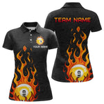 Blisscorners Custom 9 Ball Flaming Billiard Shirts for Men Billiard Team Shirts Billiard League LM2007