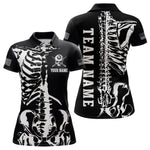 Blisscorners Custom Skull Bone 8 Ball Billiard Shirts for Men Billiard Team Jerseys Polo & 1/4 Zip Shirts MT1706