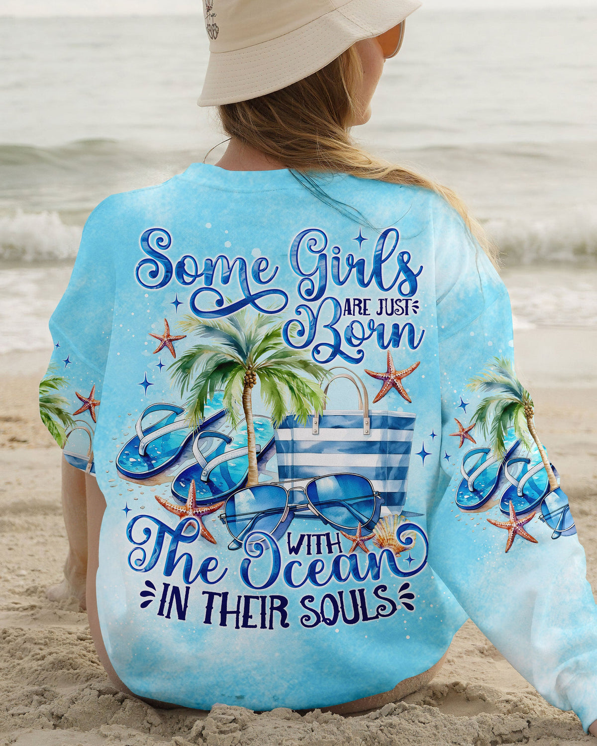BLISSCORNERS SOME GIRLS ARE JUST BORN OCEAN ALL OVER PRINT