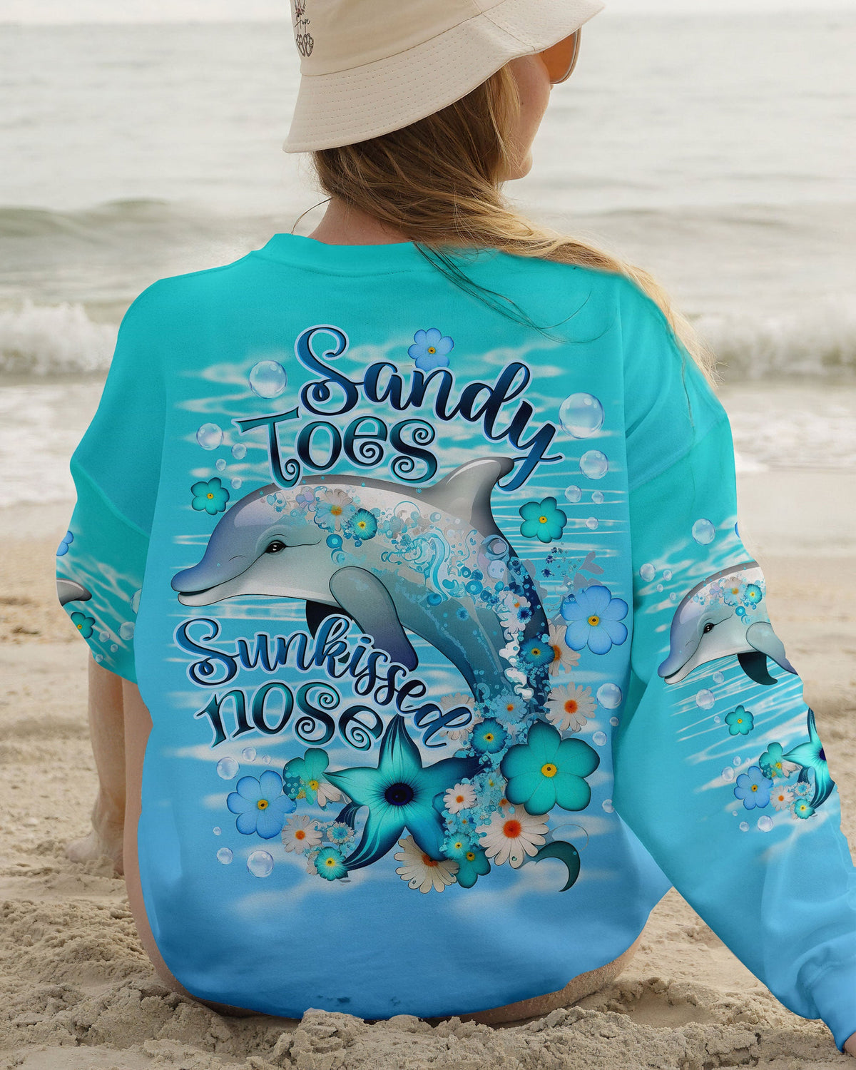 BLISSCORNERS SANDY TOES SUNKISSED NOSE DOLPHIN ALL OVER PRINT