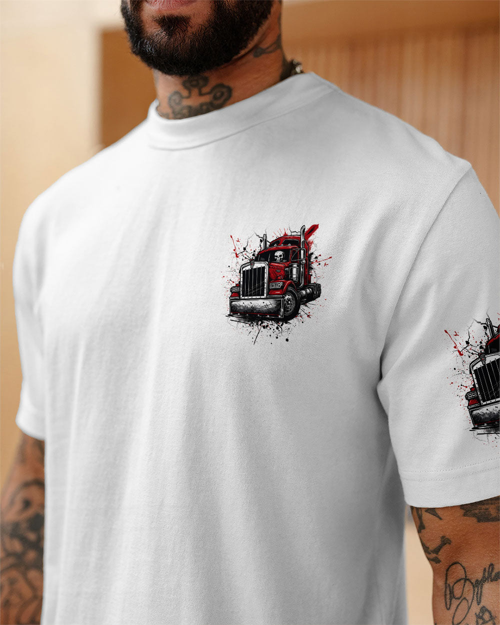 BLISSCORNERS OLD TRUCKERS NEVER DIE SKULL ALL OVER PRINT