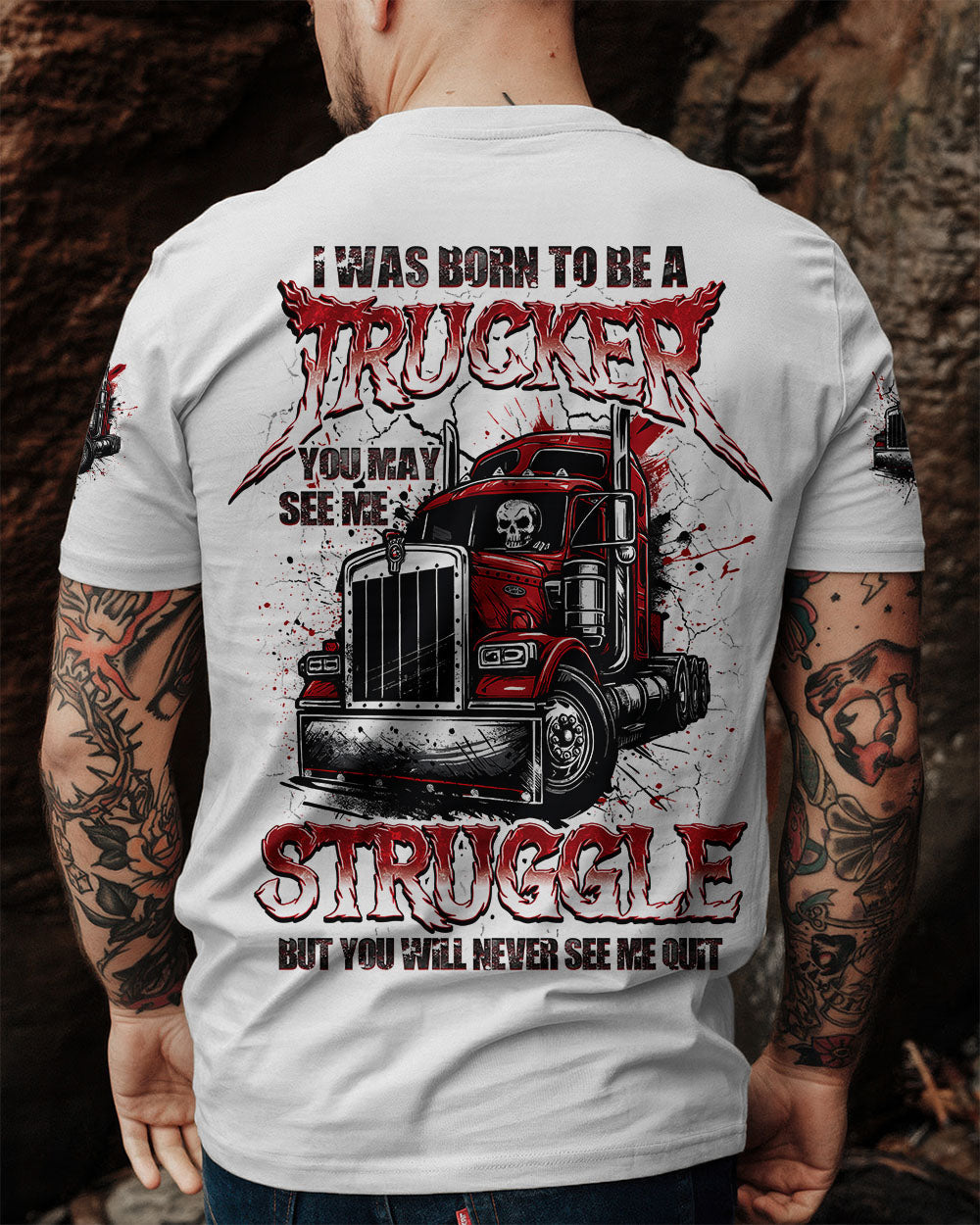 BLISSCORNERS OLD TRUCKERS NEVER DIE SKULL ALL OVER PRINT