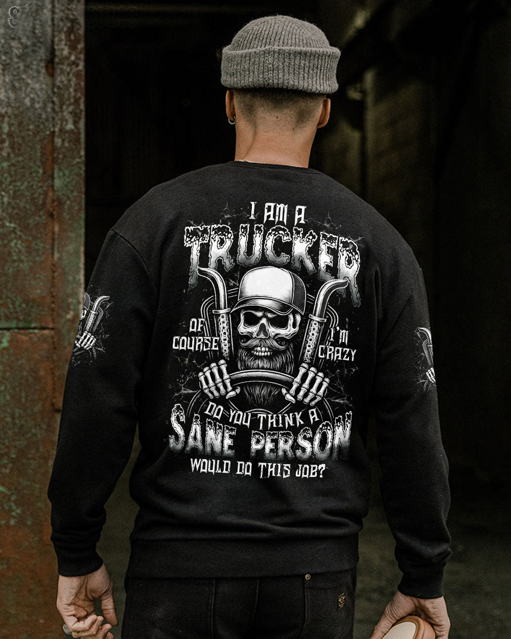 BLISSCORNERS MECHANIC WARNING FLYING TOOLS REAPER SKULL ALL OVER PRINT