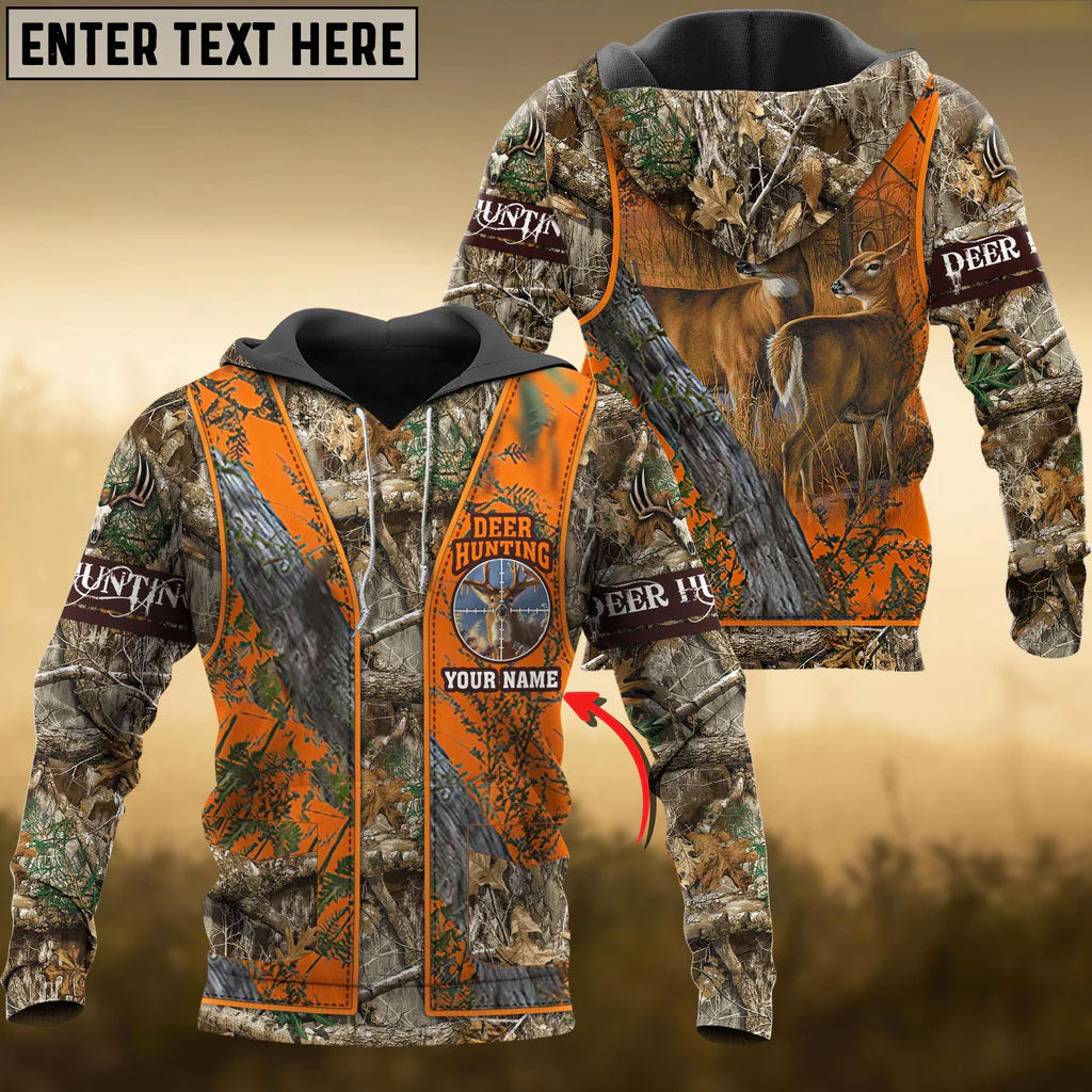 Blisscorners Personalized Name Premium 2 Deer Hunting Season 3D Shirts