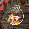 Christmas Flat Art Couple Thanks For Tolerating Me - Gift For Couples - Personalized Custom Shaped Acrylic Ornament