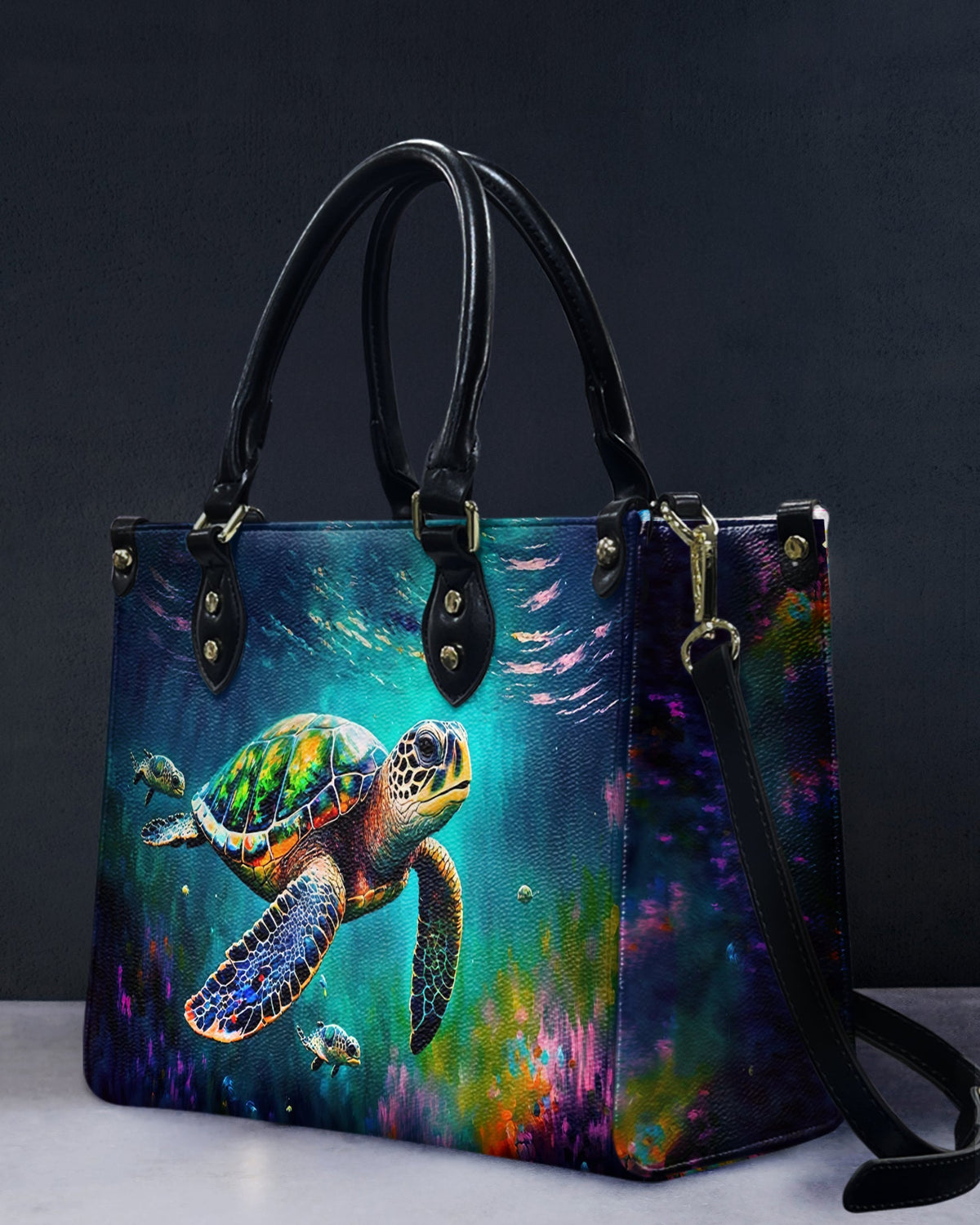 BLISSCORNERS SEA TURTLE LEATHER HANDBAG
