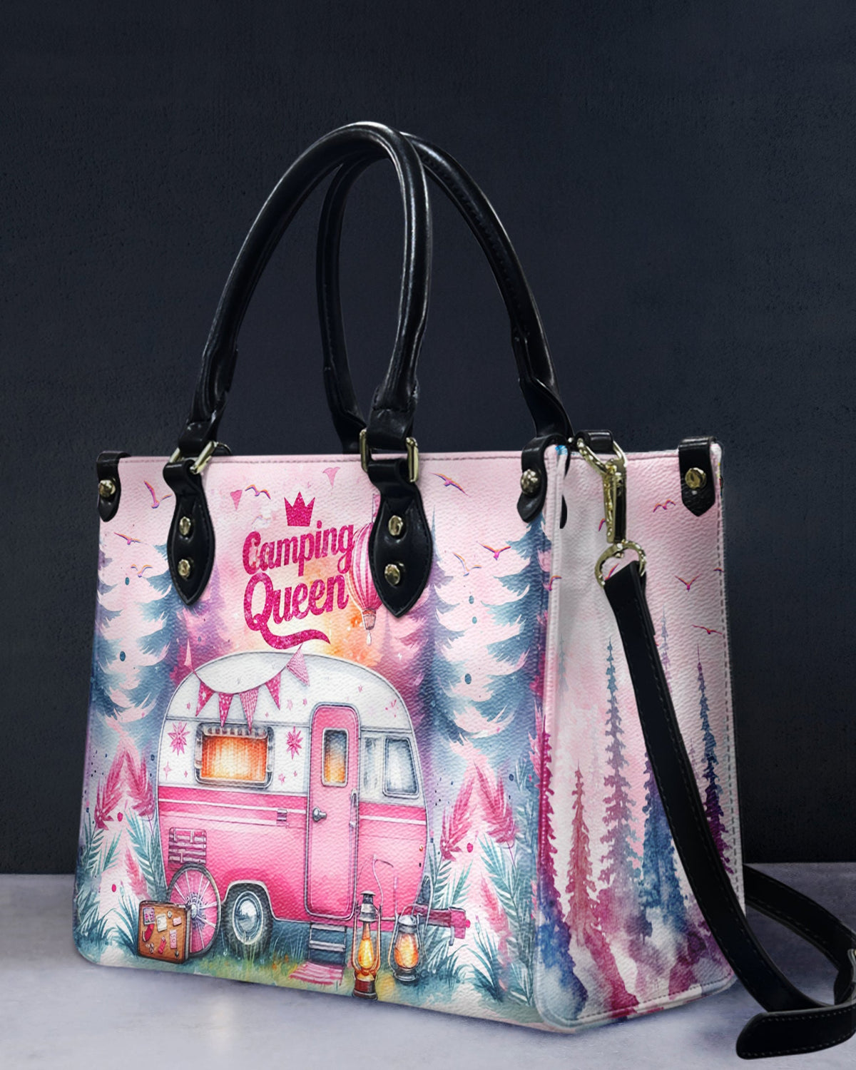 BLISSCORNERS CAMPING QUEEN LEATHER HANDBAG