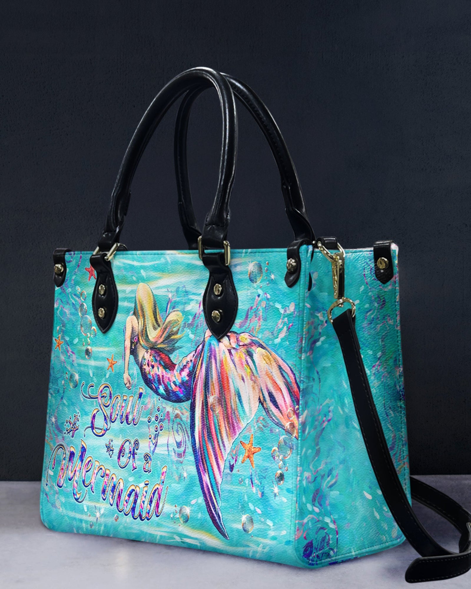 BLISSCORNERS SOUL OF A MERMAID LEATHER HANDBAG