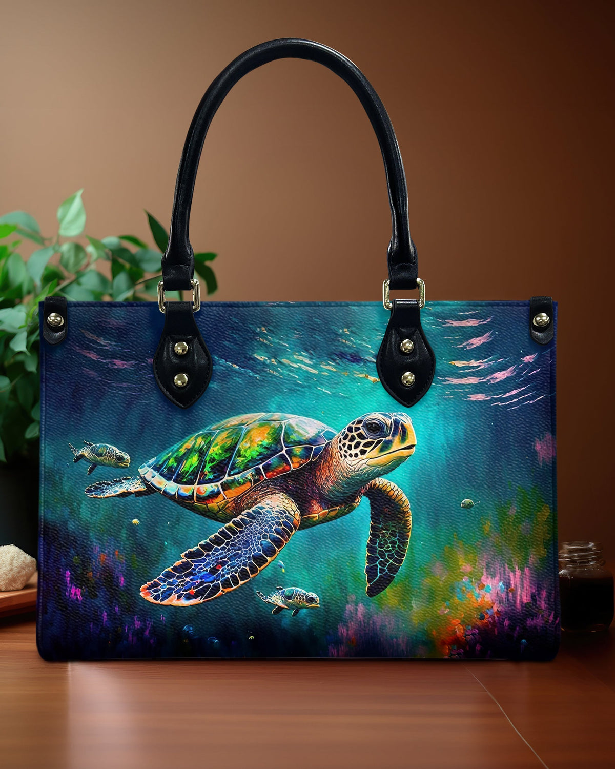 BLISSCORNERS SEA TURTLE LEATHER HANDBAG