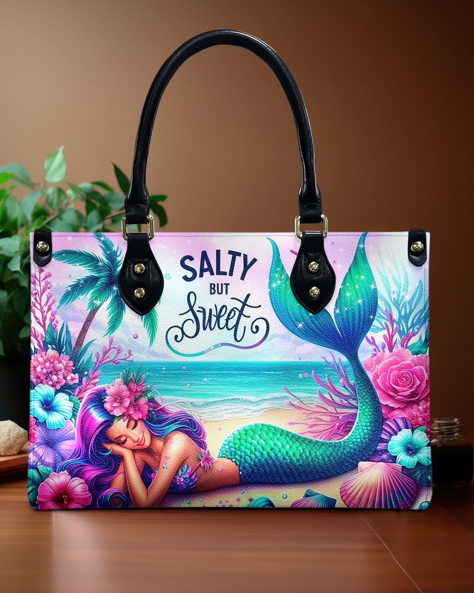BLISSCORNERS SALTY BUT SWEET MERMAID LEATHER HANDBAG
