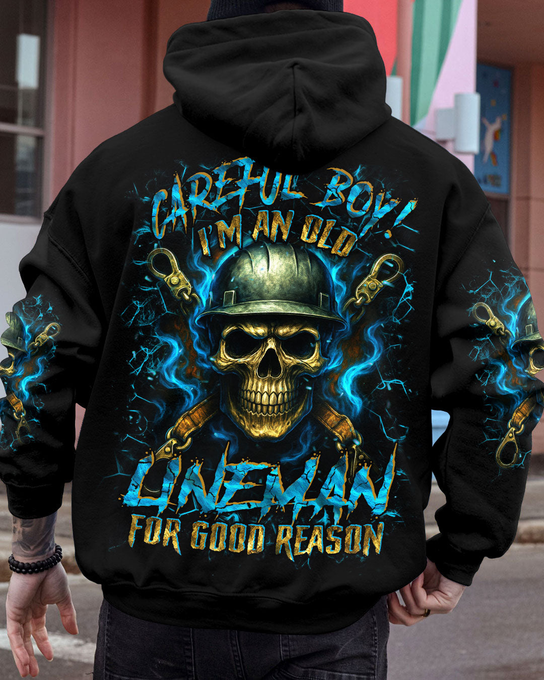 BLISSCORNERS LINEMAN BACKBONE OF AMERICA SKULL ALL OVER PRINT