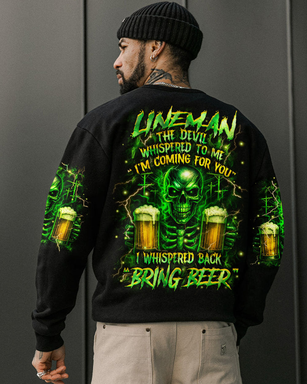 BLISSCORNERS ROCKING THE LINEMAN WIFE LIFE SKULL ALL OVER PRINT