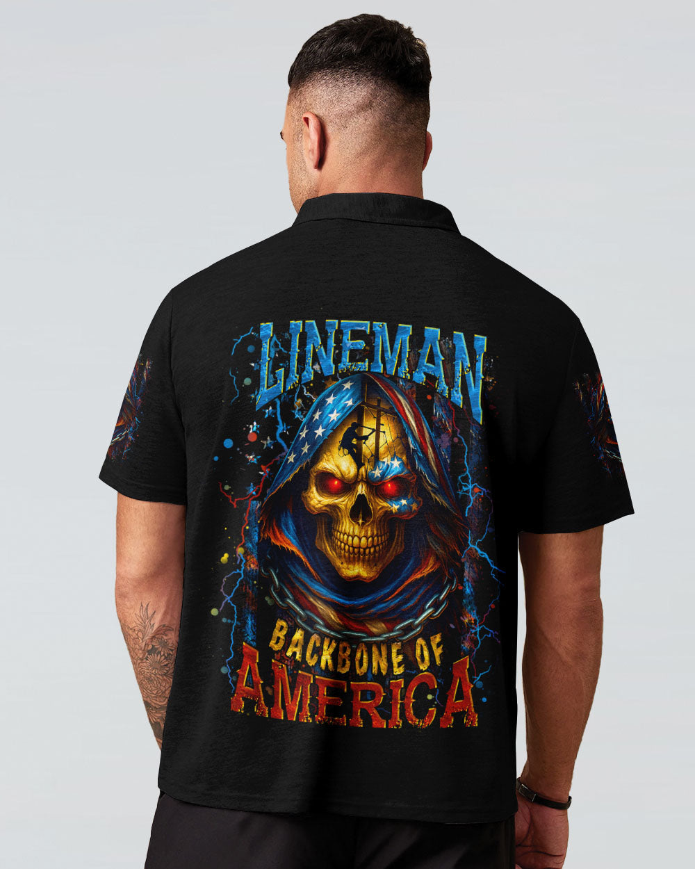 BLISSCORNERS ROCKING THE LINEMAN WIFE LIFE SKULL ALL OVER PRINT
