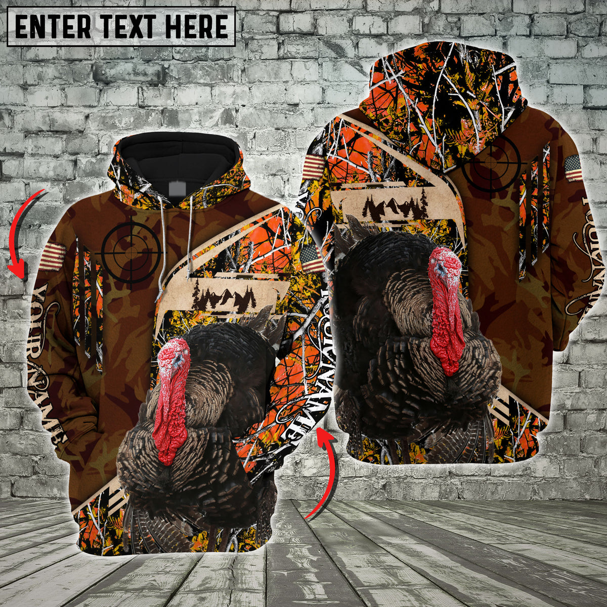 Blisscorners Wild Animal Camo Gear For Hunters Custom Name Shirt 3D All Over Printed Clothes (Moose, Deer, Boar, Turkey)