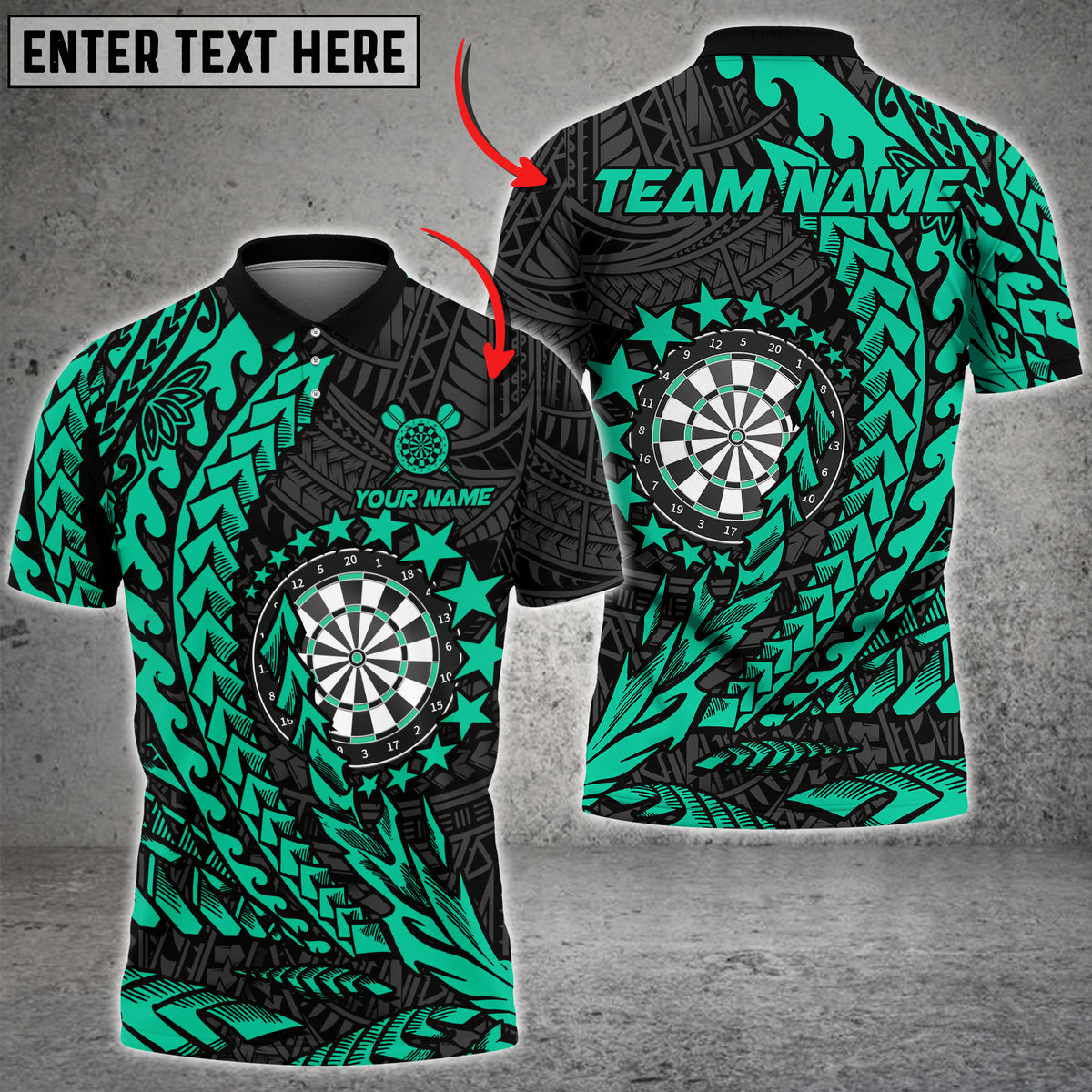 Blisscorners Darts Tribal Multicolor Customized Name, Team Name 3D Shirts