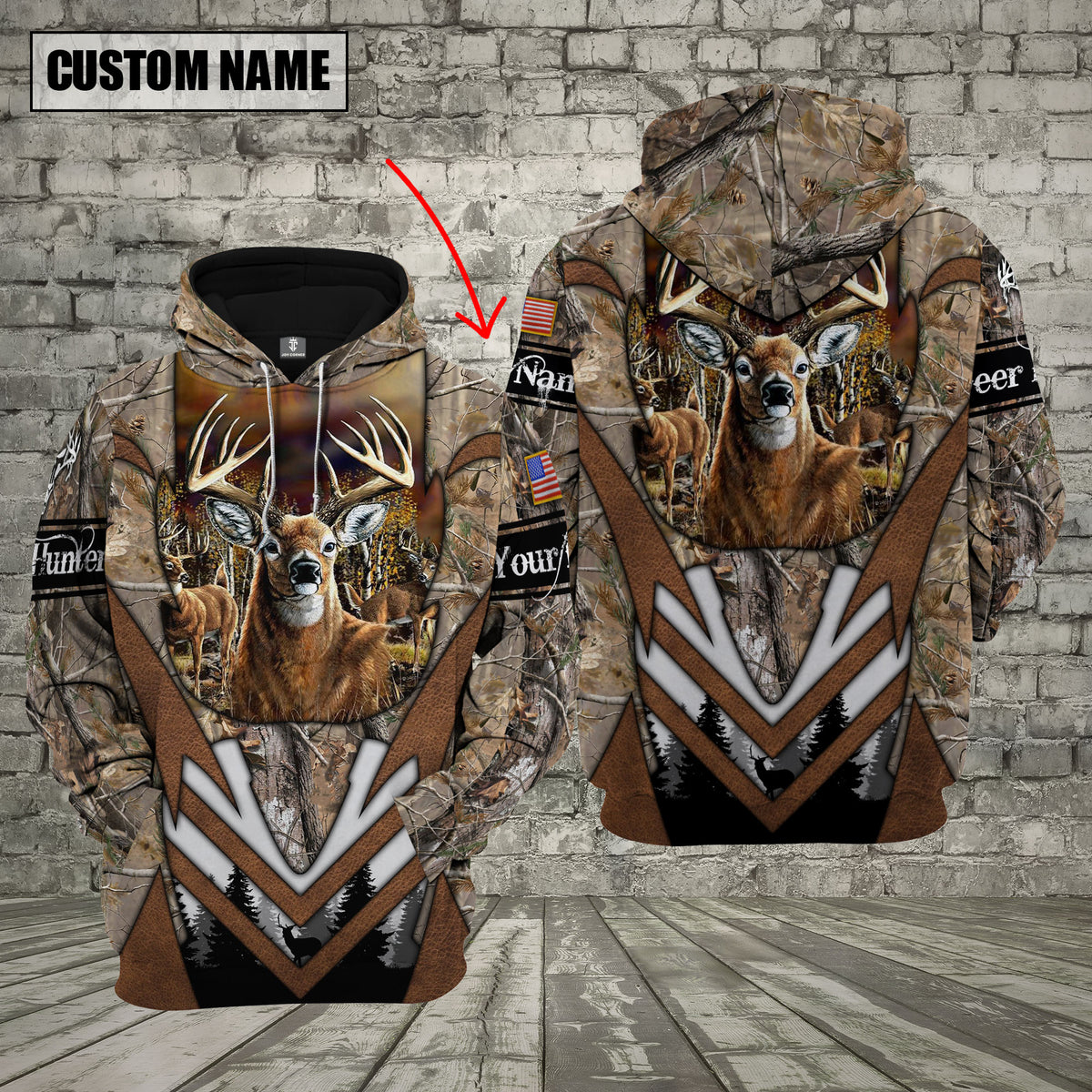 Blisscorners Forest Hunter Deer Hunting Custom Name Shirt 3D All Over Printed Clothes