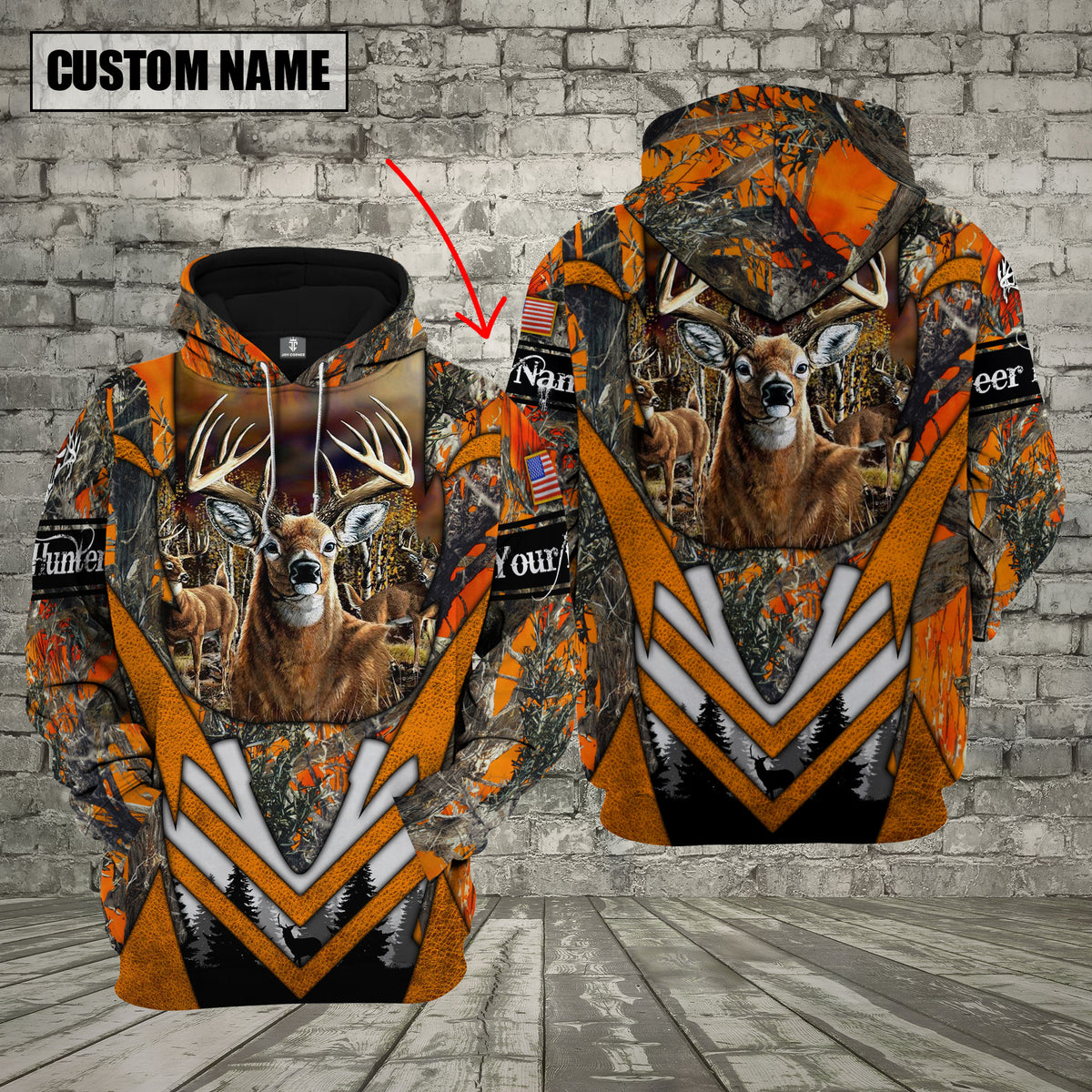 Blisscorners Forest Hunter Deer Hunting Custom Name Shirt 3D All Over Printed Clothes
