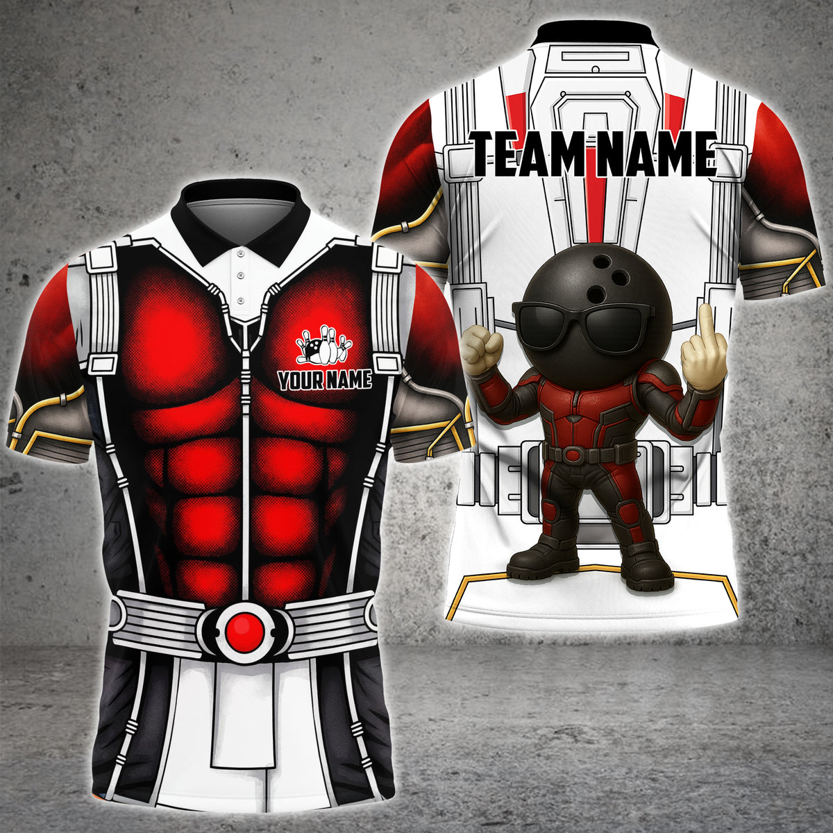 Blisscorners Bowling Team Comic Superhero 3D Character Personalized Name 3D Unisex Shirt