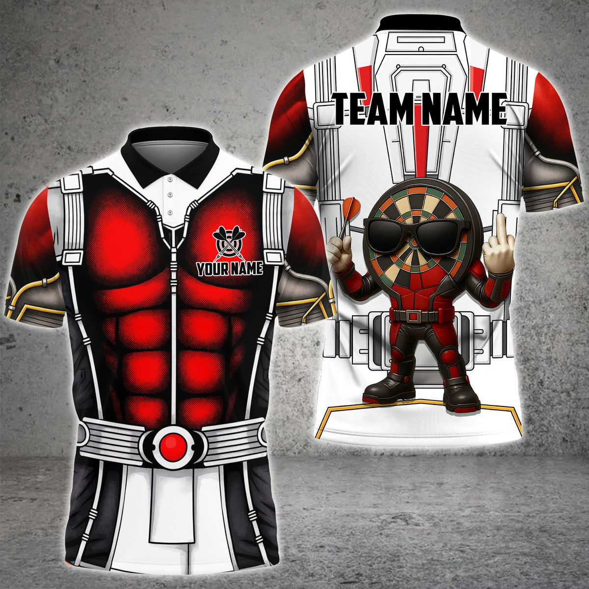 Blisscorners Darts Team Comic Superhero 3D Character Personalized Name 3D Unisex Shirt