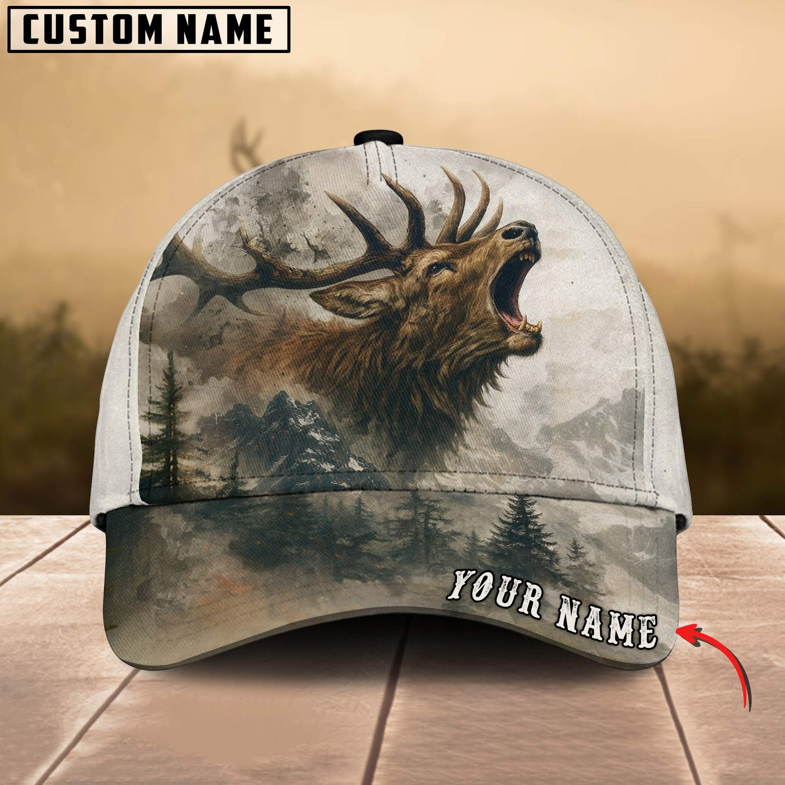 Blisscorners Wilderness Hunter Series Personalized Hat 3D Printed Multicolor